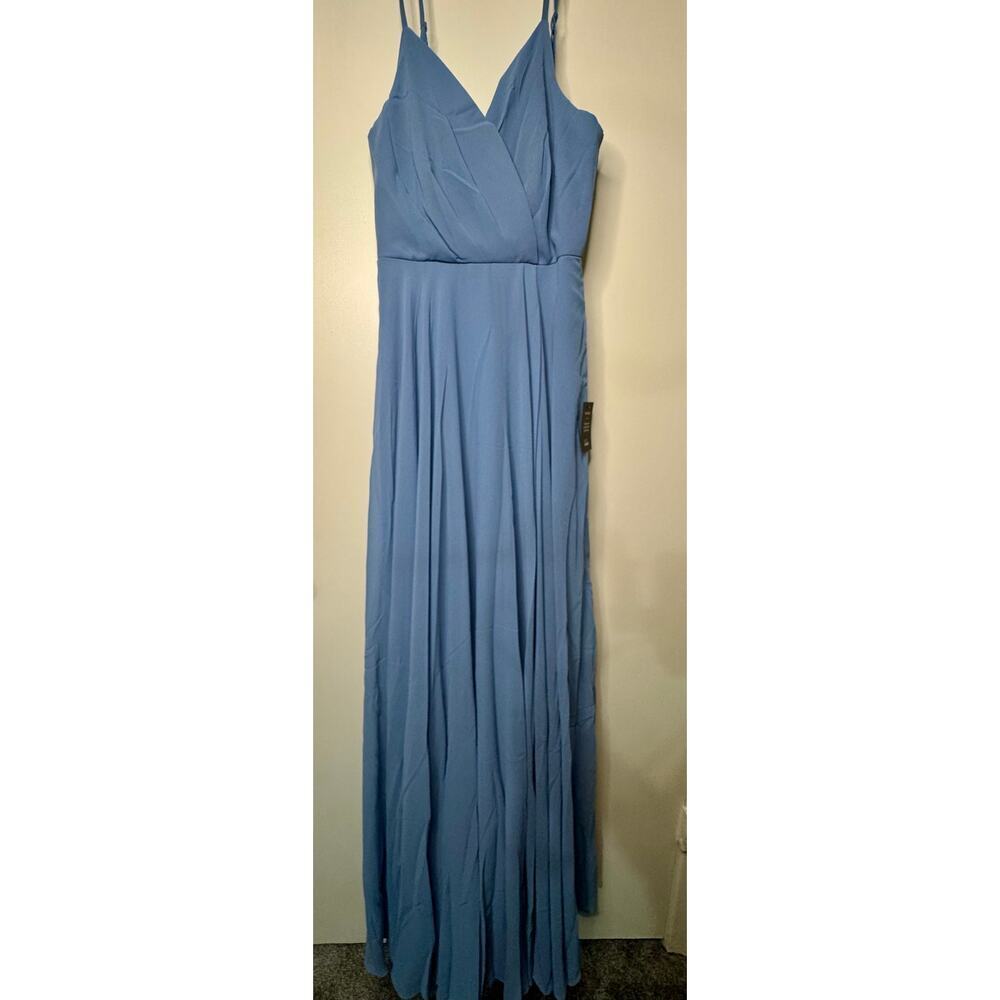 Lulus formal long flowing gown in Cobalt blue - Picture 3 of 4